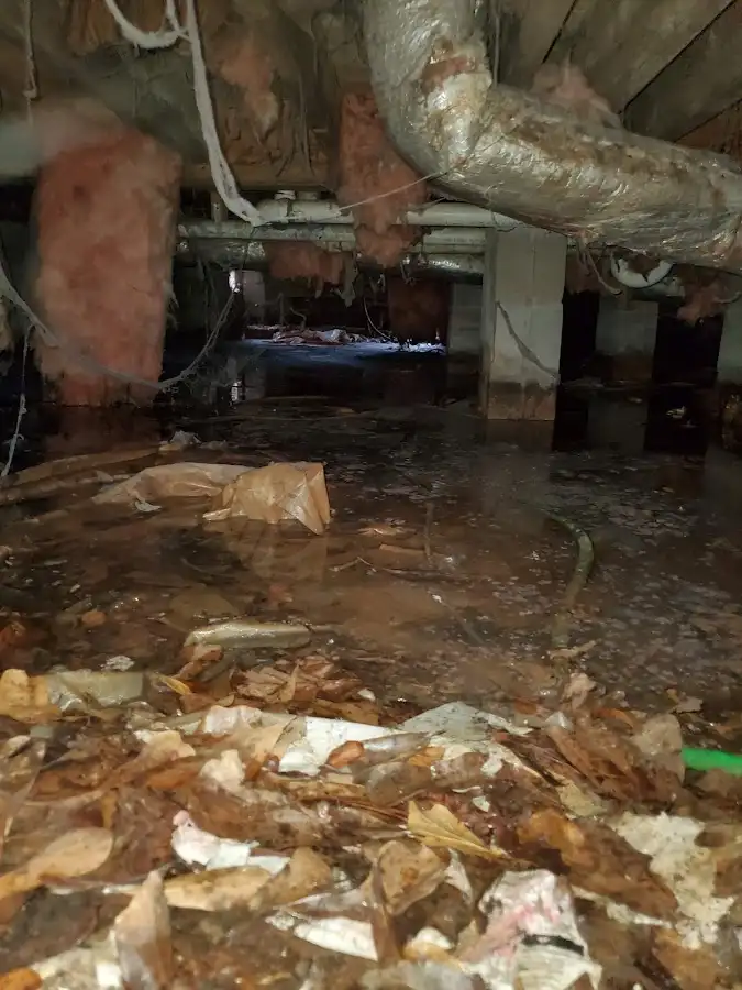 Crawl space flood assessment for Commercial Water Damage Restoration in Provo